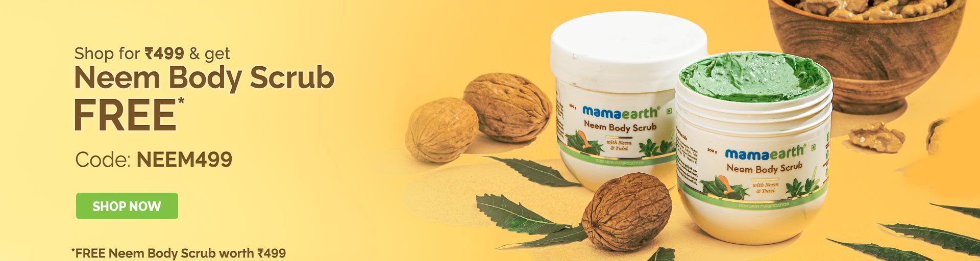 Free Neem Body Scrub On Shop Of 499